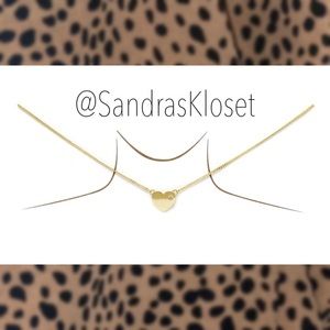 Heart 💕Embellished Gold Dipped Necklace 🔥